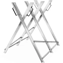 Merkloos Monzana Zaagbok - Metaal Opvouwbaar 83x81x88cm - Zilver -Tuin En Buiten 1200x1200 375