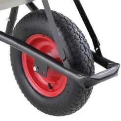 Gardebruk Kruiwagen 100L - Luchtband - 250kg Draagkracht Zilver -Tuin En Buiten 1200x1200 433