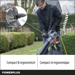 Powerplus POWEG9013 Elektrische Bladblazer - Bladzuiger En -versnipperaar - 3300W - Blazen - Zuigen - Versnipperen - Incl. 40L Opvangzak -Tuin En Buiten 1200x1200 480