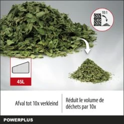 Powerplus POWEG9013 Elektrische Bladblazer - Bladzuiger En -versnipperaar - 3300W - Blazen - Zuigen - Versnipperen - Incl. 40L Opvangzak -Tuin En Buiten 1200x1200 482