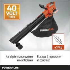 Powerplus Dual Power POWDPG75270 Bladblazer - Bladzuiger En -versnipperaar - Brushless - Blazen - Zuigen - Versnipperen - Excl. Accu En Lader - Incl. Opvangzak 45L -Tuin En Buiten 1200x1200 496