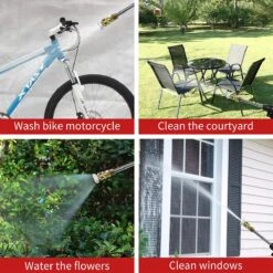 Merkloos Elektrische Accu-Hogedrukreiniger - 1.2mpa - Multifunctioneel Mondstuk - Draagbaar Oplaadbaar Snoerloos - Reinigingsspuitpistool - Met Rijke Accessoires - Voor Auto, Tuin, Terras, Raam - Zwart -Tuin En Buiten 1200x1200 545