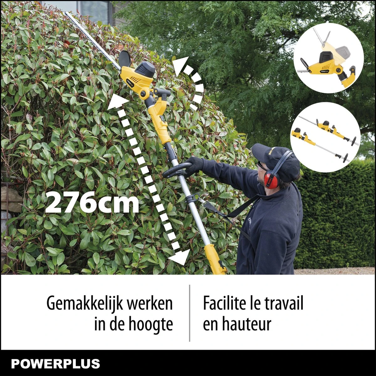 Powerplus POWXG2043 Elektrische Heggenschaar - 750W - Snoeien En Knippen - Zwaardlengte 570mm - Mesafstand 24mm - Telescopisch - Draaibaar Handvat - Haagschaar Voor Tuinonderhoud 2 Powerplus POWXG2043 Elektrische Heggenschaar - 750W - Snoeien En Knippen - Zwaardlengte 570mm - Mesafstand 24mm - Telescopisch - Draaibaar Handvat - Haagschaar Voor Tuinonderhoud - Afbeelding 2