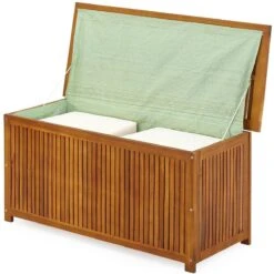 Casaria Opbergbox Acacia Hout – Weerbestendig 115cm - Bruin -Tuin En Buiten 1200x1200 72
