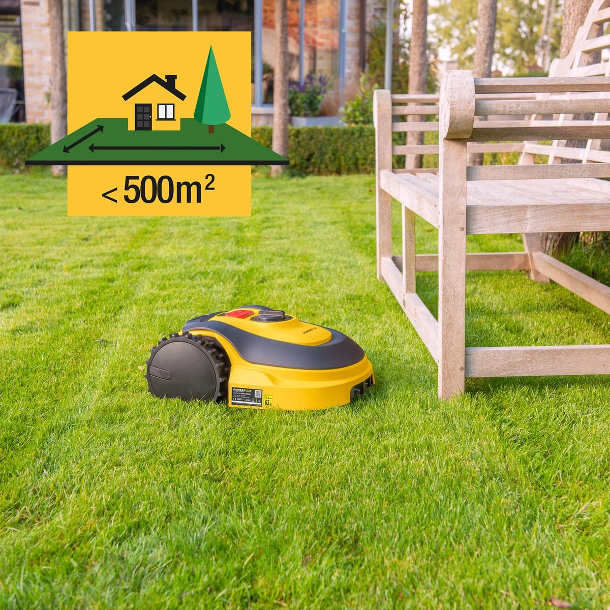 Powerplus POWXG6305 Robotmaaier - 18V - Voor Gazons Tot Ca. 500m² - Maaibreedte 180mm - Incl. Laadstation En Accessoires 6 Powerplus POWXG6305 Robotmaaier - 18V - Voor Gazons Tot Ca. 500m² - Maaibreedte 180mm - Incl. Laadstation En Accessoires - Afbeelding 6