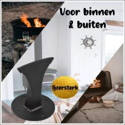 Merkloos Houtklover - Houtsplijter - Houtkliever - Houtklover Voor Aanmaakhout - Handmatig - Met Bevestigingsgaten - Kloofwig - Splijtwig - Metaal - Overal Te Bevestigen -Tuin En Buiten 1200x1200 872