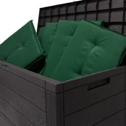 Merkloos Woody Tuin Opbergbox - 324 Liter 45x120x60 Cm - Tuinkussenbox - Antraciet/bruin -Tuin En Buiten 1200x1200 91