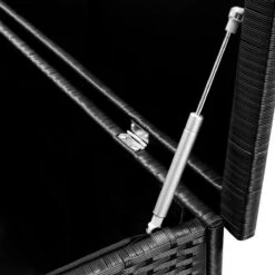 Casaria Wicker Opbergbox - Waterdicht 121,5cm Met Wielen - Grijs -Tuin En Buiten 1200x1200 94