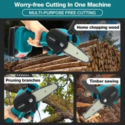 Merkloos Mini Accu Kettingzaag - 4 Inch Elektrische Boomzaag - Handkettingzaag - Met 2 Accu En 1 Oplader - Voor Tuinboom Ranch Bomen Snijden Hout- Blauw 32 Merkloos Mini Accu Kettingzaag - 4 Inch Elektrische Boomzaag - Handkettingzaag - Met 2 Accu En 1 Oplader - Voor Tuinboom Ranch Bomen Snijden Hout- Blauw -Tuin En Buiten 1200x1200 977
