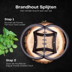 Flowkey® Houtklover - Houtsplijter Bijl - Houtkliever Kloofwig Gietijzer - Voor Hout & Aanmaakhout - Inclusief Gratis Hamer -Tuin En Buiten 1200x1200 989