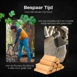 Flowkey® Houtklover - Houtsplijter Bijl - Houtkliever Kloofwig Gietijzer - Voor Hout & Aanmaakhout - Inclusief Gratis Hamer -Tuin En Buiten 1200x1200 990