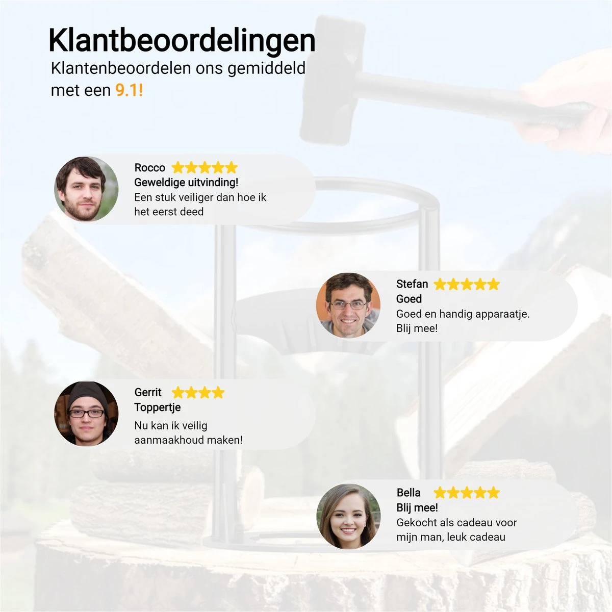 Maatworkz - Houtklover + Hamer - Houtsplijter - Houtkliever - Houtklover Voor Aanmaakhout - Gietijzer - Zwart 8 Maatworkz - Houtklover + Hamer - Houtsplijter - Houtkliever - Houtklover Voor Aanmaakhout - Gietijzer - Zwart - Afbeelding 8