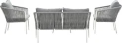 Garden Impressions Fleurie Loungeset 4-delig - Rope - Mat Wit/ Licht Grijs -Tuin En Buiten 1200x431