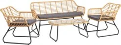 Milton & Oldbrook Tuinset 4-delig Kilsund Naturel -Tuin En Buiten 1200x449