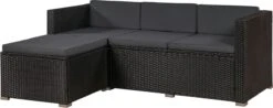 Polyrotan Loungeset Punta Cana L - Zwart -Tuin En Buiten 1200x478