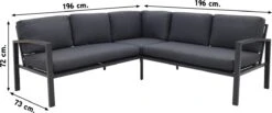 Wellington Lounge Dining Set - Carbon Black -Tuin En Buiten 1200x500