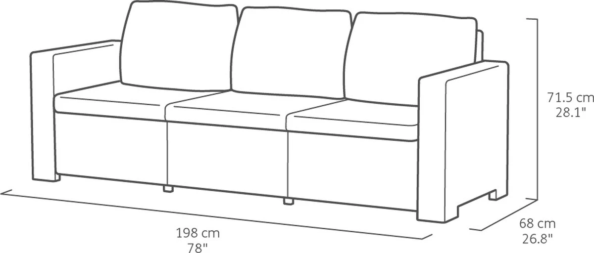 Allibert California Loungeset - 5 Personen - Cappuccino 8 Allibert California Loungeset - 5 Personen - Cappuccino - Afbeelding 8