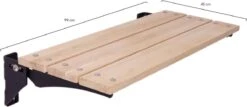 MaximaVida Opklapbare Gevelbank Jordaan 100 Cm- FSC Eikenhout -Tuin En Buiten 1200x518 1