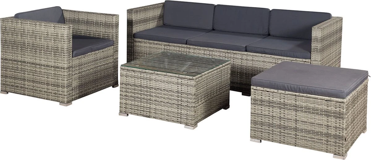 Loungeset Punta Cana - L - Polyrotan 1 Loungeset Punta Cana - L - Polyrotan