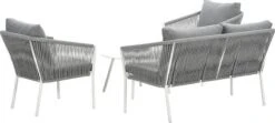 Garden Impressions Fleurie Loungeset 4-delig - Rope - Mat Wit/ Licht Grijs -Tuin En Buiten 1200x541