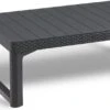 Allibert Lyon Tuintafel - 116x71,5x66/40 Cm - Grafiet