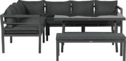 Blakes Lounge Diningset - 4 Delig - Donker Grijs -Tuin En Buiten 1200x583
