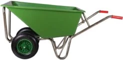 Kruiwagen Met Dubbel Luchtwiel Stal Eco Groen 160 Liter -Tuin En Buiten 1200x586