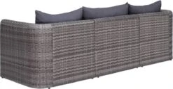 VidaXL 3-delige Loungeset Met Kussens Poly Rattan Grijs -Tuin En Buiten 1200x621 1