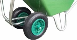 Kruiwagen Met Dubbel Luchtwiel Stal Eco Groen 160 Liter -Tuin En Buiten 1200x634 1