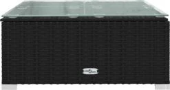 VidaLife Tuintafel 60x60x30 Cm Poly Rattan En Glas Zwart -Tuin En Buiten 1200x636