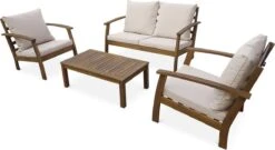 Houten Loungeset 4 Plaatsen - Ushuaïa -ecru Kussens, Bank, Fauteuils En Lage Tafel Van Acacia, Design 7 Houten Loungeset 4 Plaatsen - Ushuaïa -ecru Kussens, Bank, Fauteuils En Lage Tafel Van Acacia, Design -Tuin En Buiten 1200x655 1