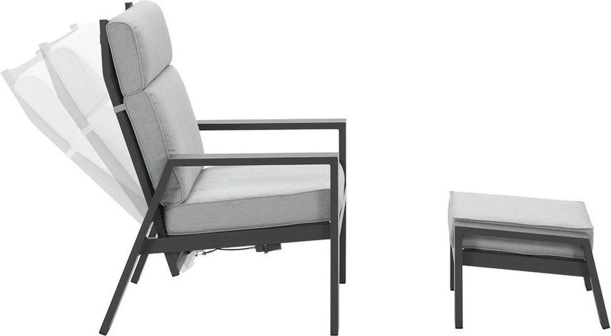 Garden Impressions Max Verstelbare Stoel + Voetenbank 3 Garden Impressions Max Verstelbare Stoel + Voetenbank - Afbeelding 3