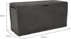 Keter Samoa Opbergbox - 270 L - 117x45x57 Cm - Grafiet 20 Keter Samoa Opbergbox - 270 L - 117x45x57 Cm - Grafiet -Tuin En Buiten 1200x667