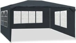 MaxxGarden Partytent - Paviljoen - 3x4m - Incl. Zijwanden - Waterdicht - Antraciet -Tuin En Buiten 1200x685