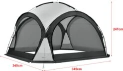 Pro-Tec Paviljoen Grästorp Met LED-verlichting 345x345x247 Cm Donkergrijs -Tuin En Buiten 1200x689 1