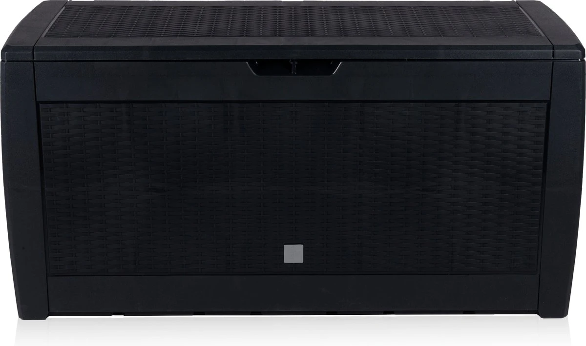 Opbergbox 310L UV-Bestendig Weerbestendig Wielen Tuinbox Rotan-look Antraciet 5 Opbergbox 310L UV-Bestendig Weerbestendig Wielen Tuinbox Rotan-look Antraciet - Afbeelding 5