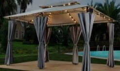 El Jardin - Partytent - 4x3 - Waterdicht Dak - Wanden - Solar - Antraciet Paviljoen -Tuin En Buiten 1200x718 2