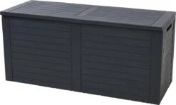 KOOPMAN Kussenbox - Tuinkist - Opslagbox - 240 Liter - Met Verzonken Handgrepen - 115x45x53CM - Zwart 5 KOOPMAN Kussenbox - Tuinkist - Opslagbox - 240 Liter - Met Verzonken Handgrepen - 115x45x53CM - Zwart -Tuin En Buiten 1200x721