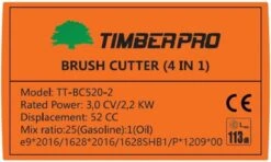 TIMBERPRO - Bosmaaier 2-in-1 - Benzine - Draad En Mes - 52 Cm³ - 3,0 PK. -Tuin En Buiten 1200x721 5