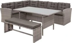 Beliani VITERBO - Loungeset Voor 8 - Grijs - PE Rotan -Tuin En Buiten 1200x723 1