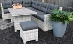 Merkloos Rivièra | Loungeset Hoekset Dining Set Tuinset | Wicker | Hoekbank, Hoge Tuintafel, 2 Hockers | 6 Zitplaatsen -Tuin En Buiten 1200x725 1
