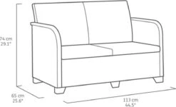 Keter Tuinbank 2-zits Rosalie Grafietkleurig -Tuin En Buiten 1200x728