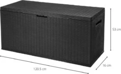 Verrijdbare Tuinkussen Opbergbox - Rattan Look - Zwart - 350 Liter 15 Verrijdbare Tuinkussen Opbergbox - Rattan Look - Zwart - 350 Liter -Tuin En Buiten 1200x733 1