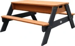 AXI Nick Zand & Water Picknicktafel In Antraciet/Bruin - Parasol Blauw/Wit - Picknick Tafel Voor Kinderen Van Hout -Tuin En Buiten 1200x745 2