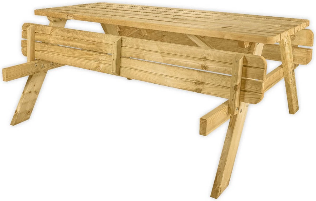 Goedkopepicknicktafels.nl | 180cm Lange Picknicktafel | Tuintafel 6 Persoons | De Luxe 180cm Lang | Geïmpregneerd Grenen Hout! 5 Goedkopepicknicktafels.nl | 180cm Lange Picknicktafel | Tuintafel 6 Persoons | De Luxe 180cm Lang | Geïmpregneerd Grenen Hout! - Afbeelding 5