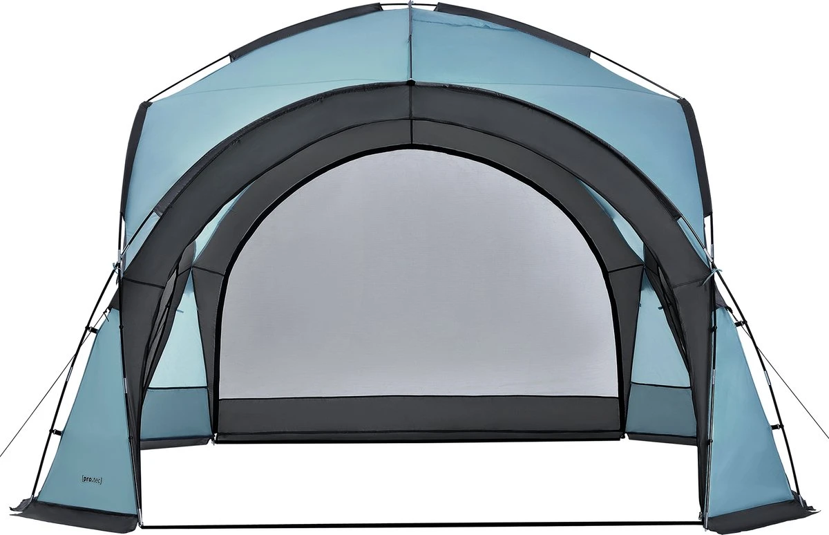 Pro-Tec Paviljoen Grästorp Met LED-verlichting 345x345x247 Cm Lichtblauw 2 Pro-Tec Paviljoen Grästorp Met LED-verlichting 345x345x247 Cm Lichtblauw - Afbeelding 2