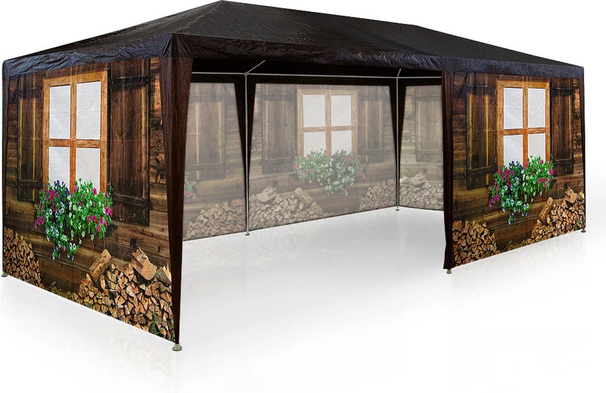 Casaria Apres-Ski Hut Party Tent - 18m² - 3x6m Met 6 Zijpanelen 4 Casaria Apres-Ski Hut Party Tent - 18m² - 3x6m Met 6 Zijpanelen - Afbeelding 4