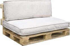 Tuin En Buiten 19 In The Mood Collection Mick Palletkussens - L120 X B80/40 X H12 Cm - Beige