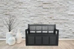 Merkloos Opbergbank Van Kunststof | 130 X 60 Cm | Antraciet -Tuin En Buiten 1200x799 5