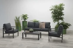 Garden Impressions Durban Loungeset - 4-delig - Zwart -Tuin En Buiten 1200x800 100